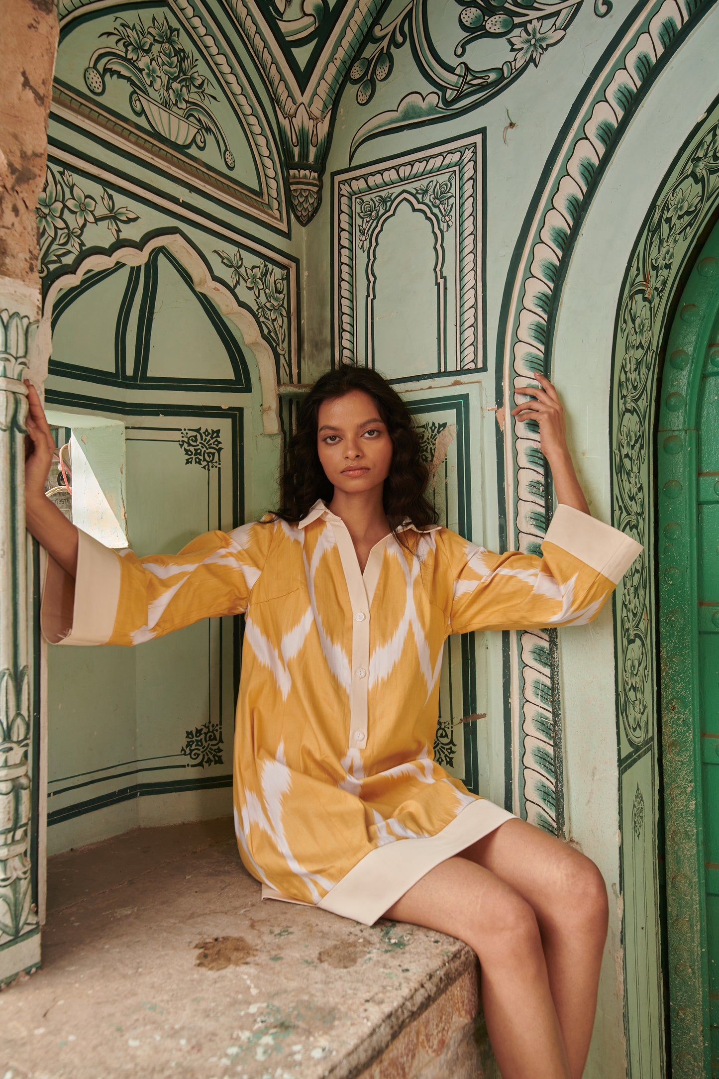 Bokhara Short Yellow Dress