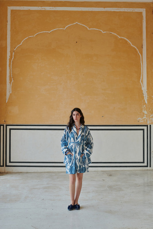 Maldives Kimono Jacket in Blue