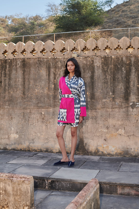 Rouge Kimono Blazer Set